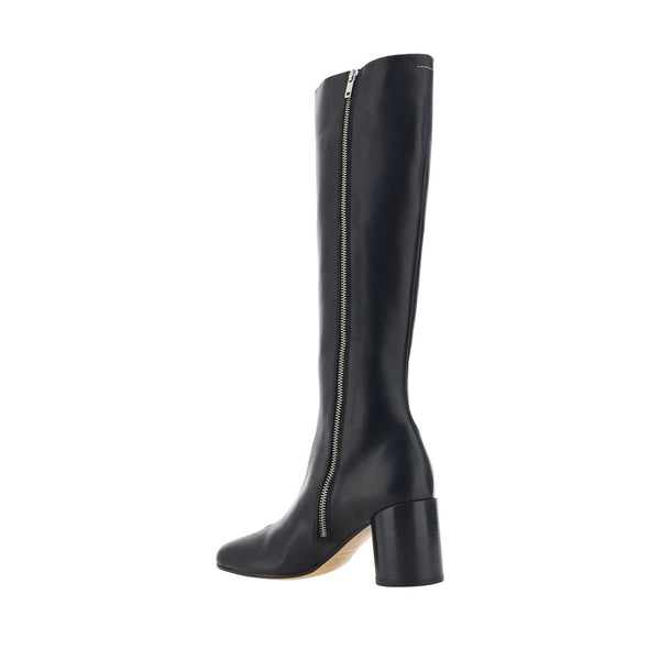 Schwarze Kalbshaut Bos Taurus Stiefel