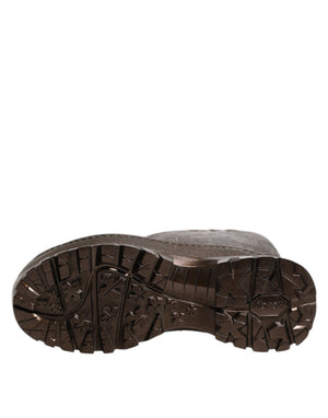 Metallic Bronze Pull On Regen Stiefel Schuhe