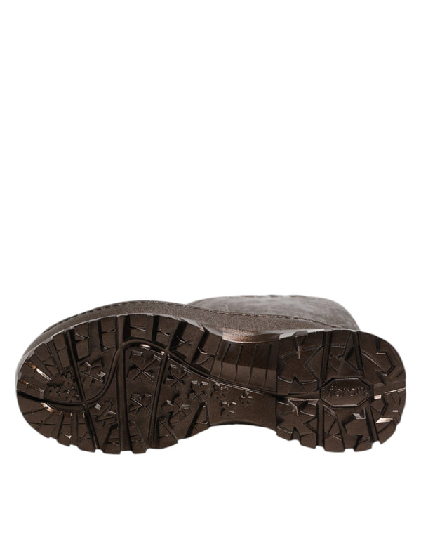Metallic Bronze Pull On Regen Stiefel Schuhe