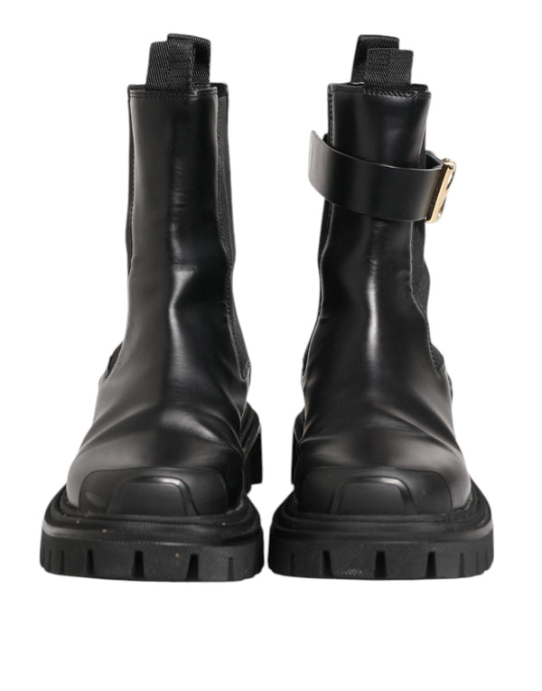Schwarz Gold DG Logo Trekking Wadenstiefel Schuhe
