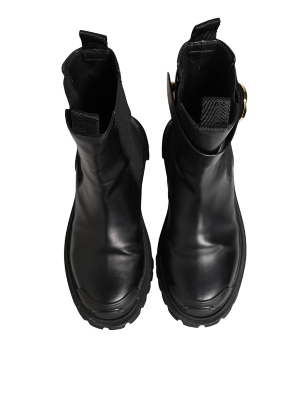 Schwarz Gold DG Logo Trekking Wadenstiefel Schuhe