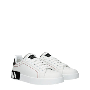 Weiße Sneakers aus Leder mit niedrigem Schaft