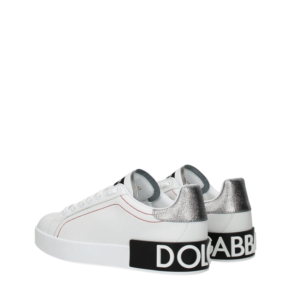 Weiße Sneakers aus Leder mit niedrigem Schaft
