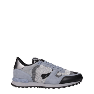 Graue Sportliche Turnschuhe aus Stoff