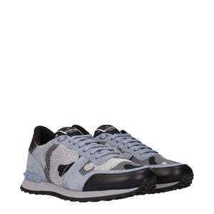 Graue Sportliche Turnschuhe aus Stoff