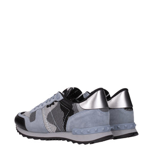 Graue Sportliche Turnschuhe aus Stoff