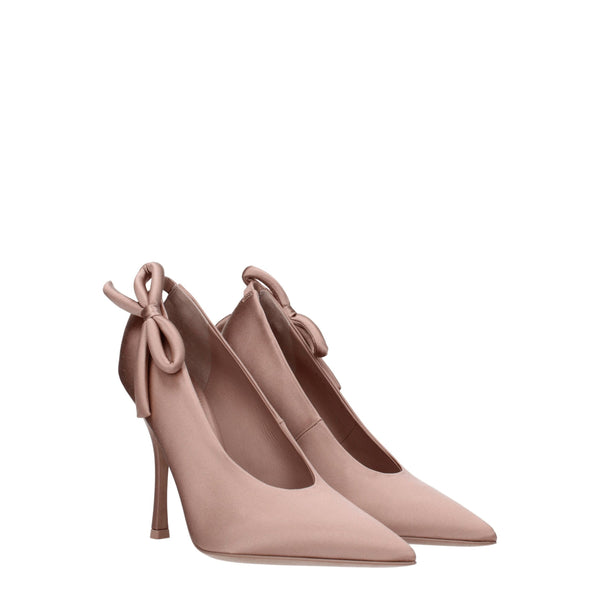 Rosa Satin-Pumps