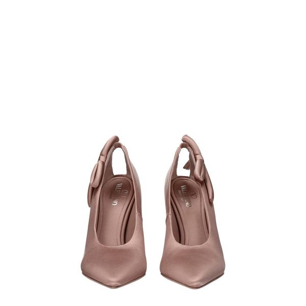 Rosa Satin-Pumps