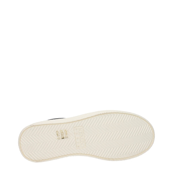 Schwarze Leder-Sneaker mit niedrigem Schaft