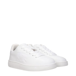 Weiße Sneaker aus Leder mit niedrigem Schaft