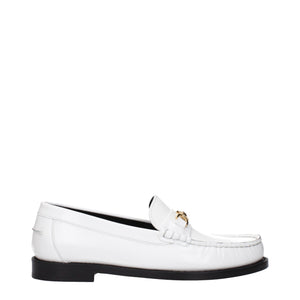 Weiße Leder Slipper
