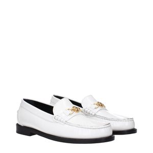 Weiße Leder Slipper