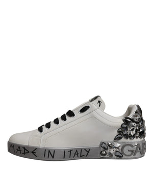 Weiß Crystal Logo Portofino Turnschuhe Schuhe