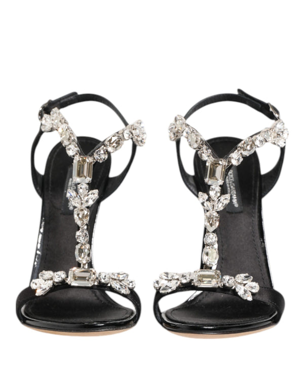 Schwarz Keira Crystals Heels Sandalen Schuhe