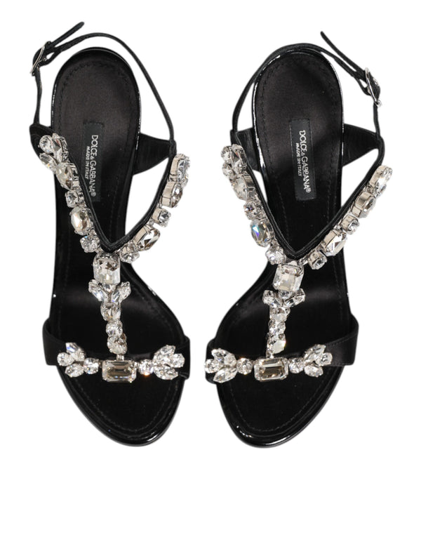 Schwarz Keira Crystals Heels Sandalen Schuhe