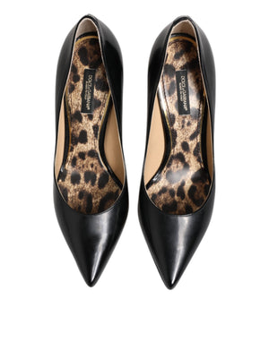 Schwarz Kalbsleder Stiletto Heels Pumps Schuhe