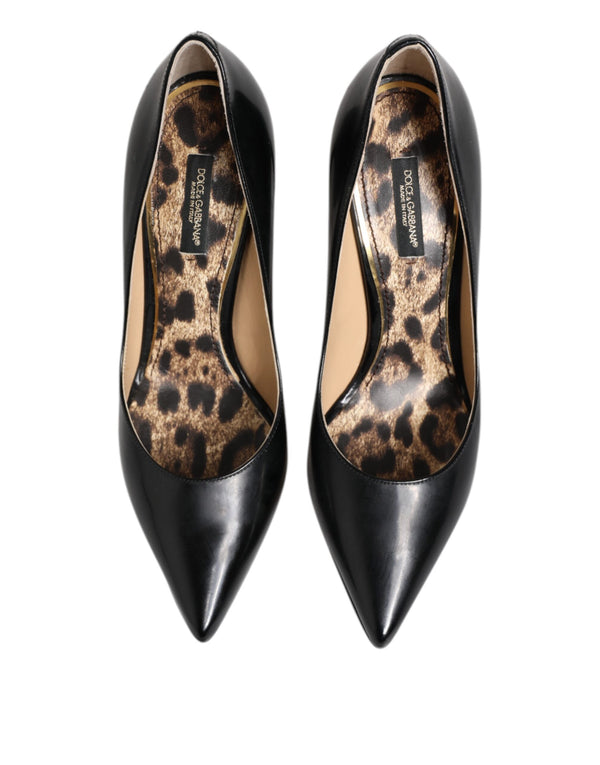 Schwarz Kalbsleder Stiletto Heels Pumps Schuhe
