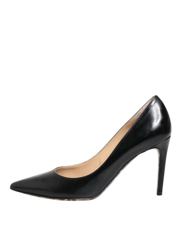 Schwarz Kalbsleder Stiletto Heels Pumps Schuhe