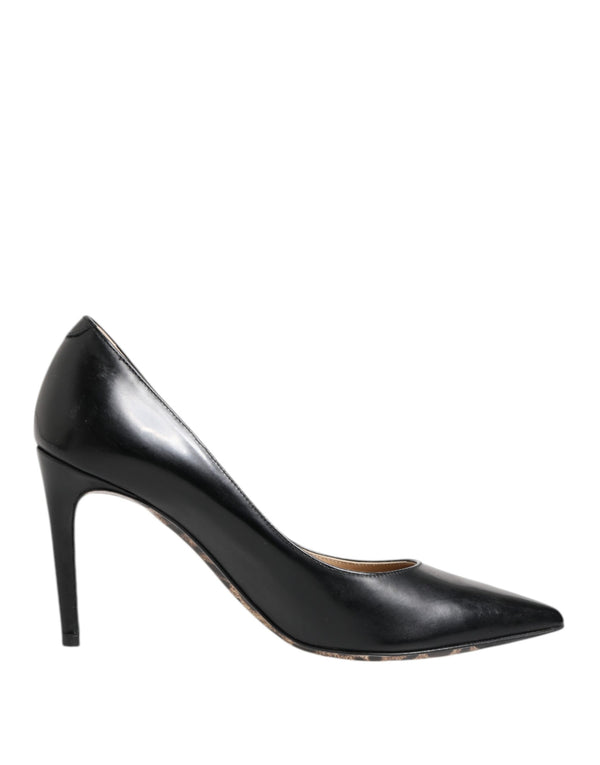 Schwarz Kalbsleder Stiletto Heels Pumps Schuhe