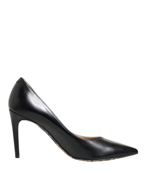 Schwarz Kalbsleder Stiletto Heels Pumps Schuhe