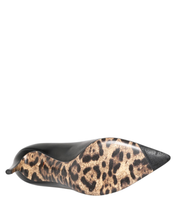 Schwarz Kalbsleder Stiletto Heels Pumps Schuhe