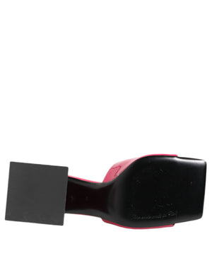 Rosa Offene Zehe Blockabsatz Mules Sandalen Schuhe