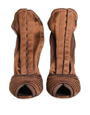 Braune Bette Hochhackige Stiefeletten Schuhe
