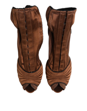 Braune Bette Hochhackige Stiefeletten Schuhe