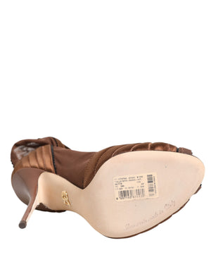 Braune Bette Hochhackige Stiefeletten Schuhe