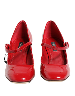 Rote Leder DG Logo Absätze Sandalen Schuhe