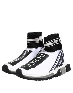Weiß Schwarz Sorrento Socken Sneakers Schuhe