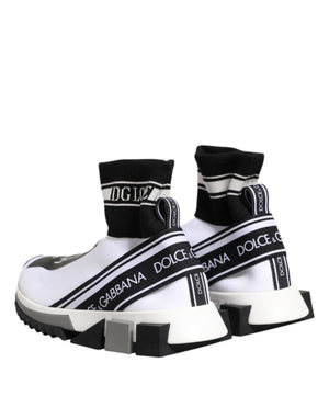 Weiß Schwarz Sorrento Socken Sneakers Schuhe