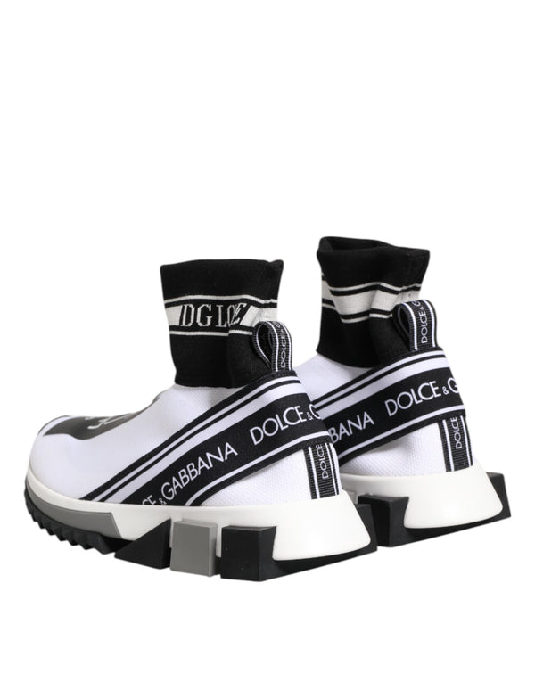 Weiß Schwarz Sorrento Socken Sneakers Schuhe