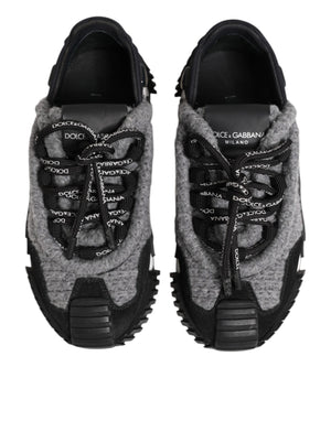 Schwarz Grau NS1 Low Top Turnschuhe Schuhe