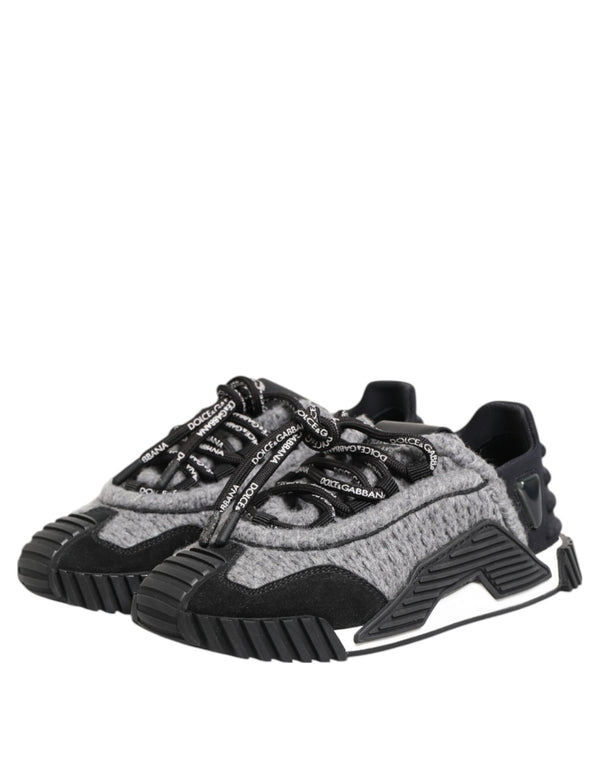 Schwarz Grau NS1 Low Top Turnschuhe Schuhe