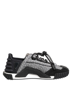 Schwarz Grau NS1 Low Top Turnschuhe Schuhe