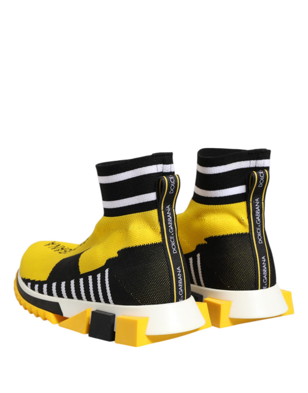 Gelb Schwarz Sorrento Socken Sneakers Schuhe