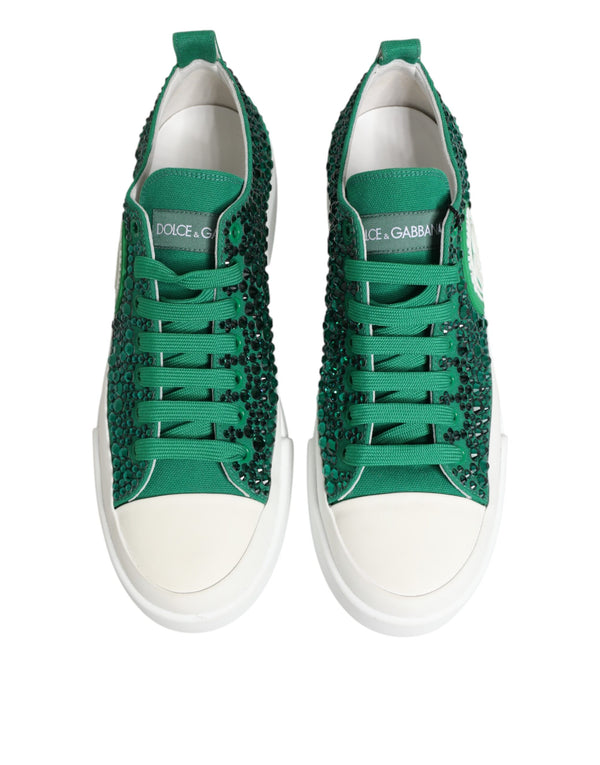 Grün Portofino Crystal DG Logo Sneakers Schuhe