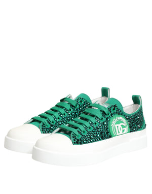 Grün Portofino Crystal DG Logo Sneakers Schuhe
