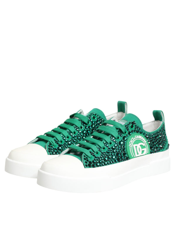 Grün Portofino Crystal DG Logo Sneakers Schuhe