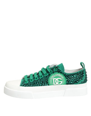 Grün Portofino Crystal DG Logo Sneakers Schuhe