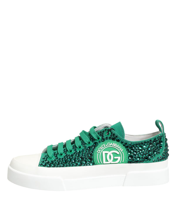 Grün Portofino Crystal DG Logo Sneakers Schuhe