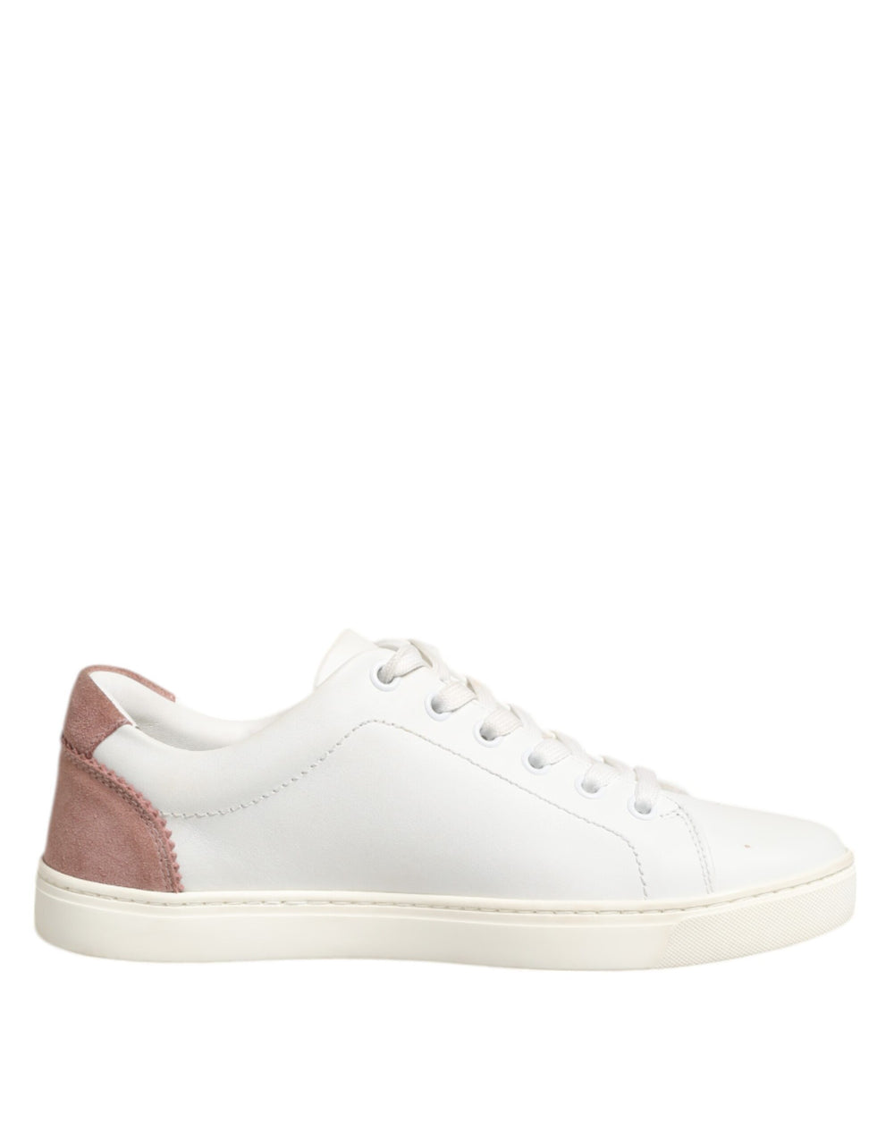 Weiß Rosa Leder Low Top Turnschuhe Schuhe