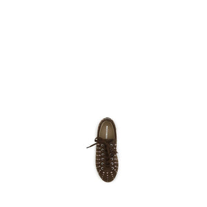 Braune Kalbsleder Bos Taurus Sneakers mit niedrigem Schaft