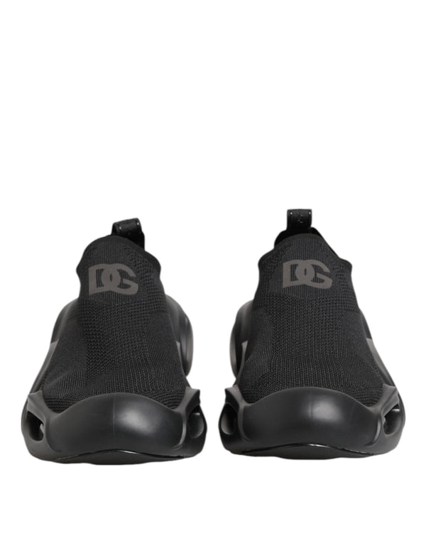 Schwarz Slip On Wave Low Top Männer Sneaker Schuhe