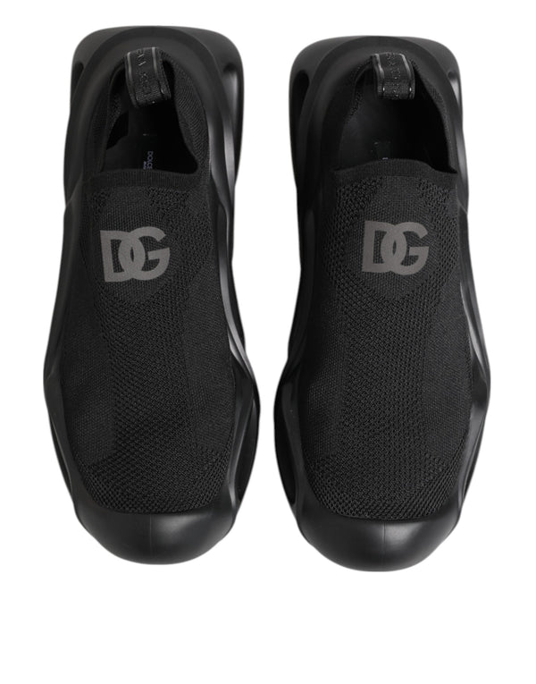 Schwarz Slip On Wave Low Top Männer Sneaker Schuhe