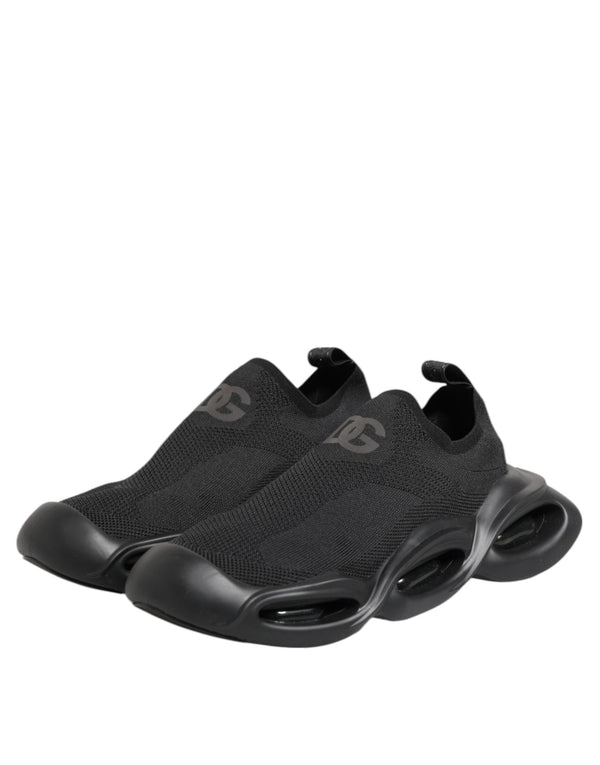 Schwarz Slip On Wave Low Top Männer Sneaker Schuhe