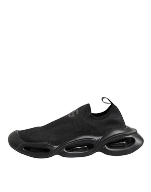 Schwarz Slip On Wave Low Top Männer Sneaker Schuhe