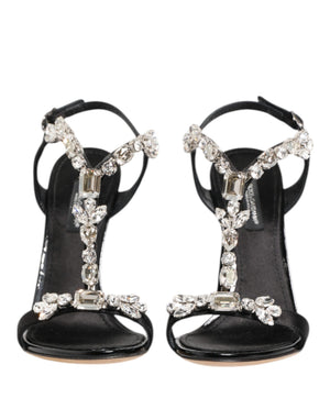Schwarz Keira Crystals Heels Sandalen Schuhe