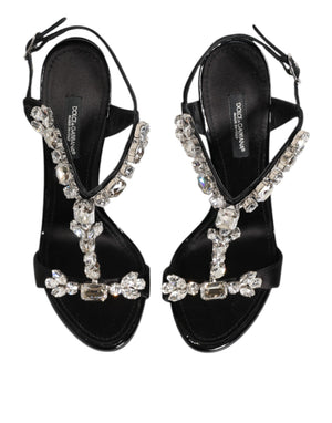 Schwarz Keira Crystals Heels Sandalen Schuhe